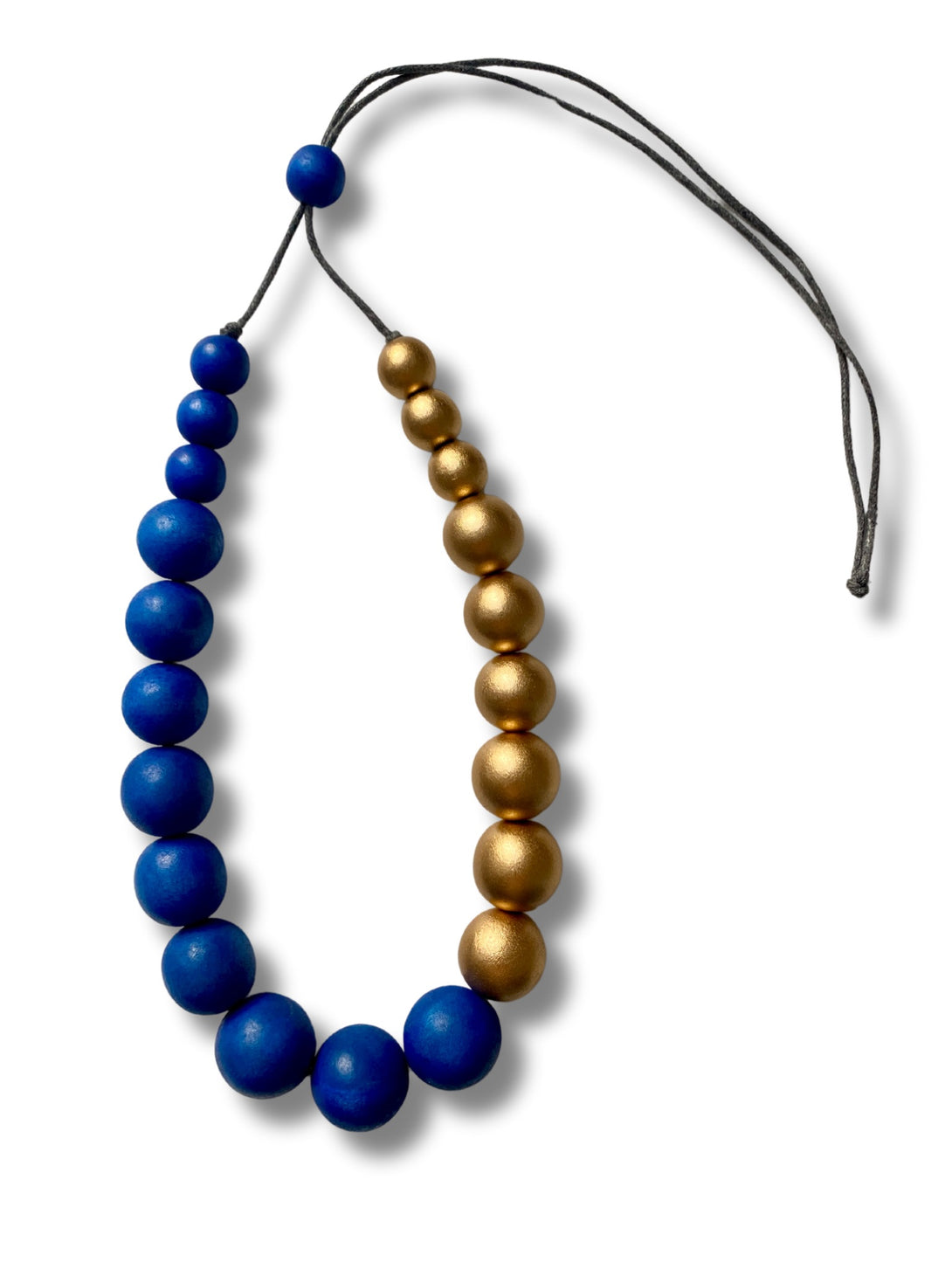 Collana regolabile legno Rio Metallic-collana-EW-blu elettrico-Bijondo