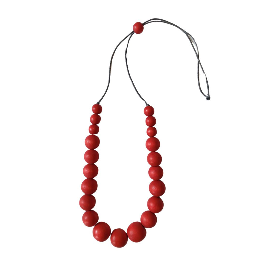 Collana regolabile legno Rio-collana-EW-Rosso-Bijondo