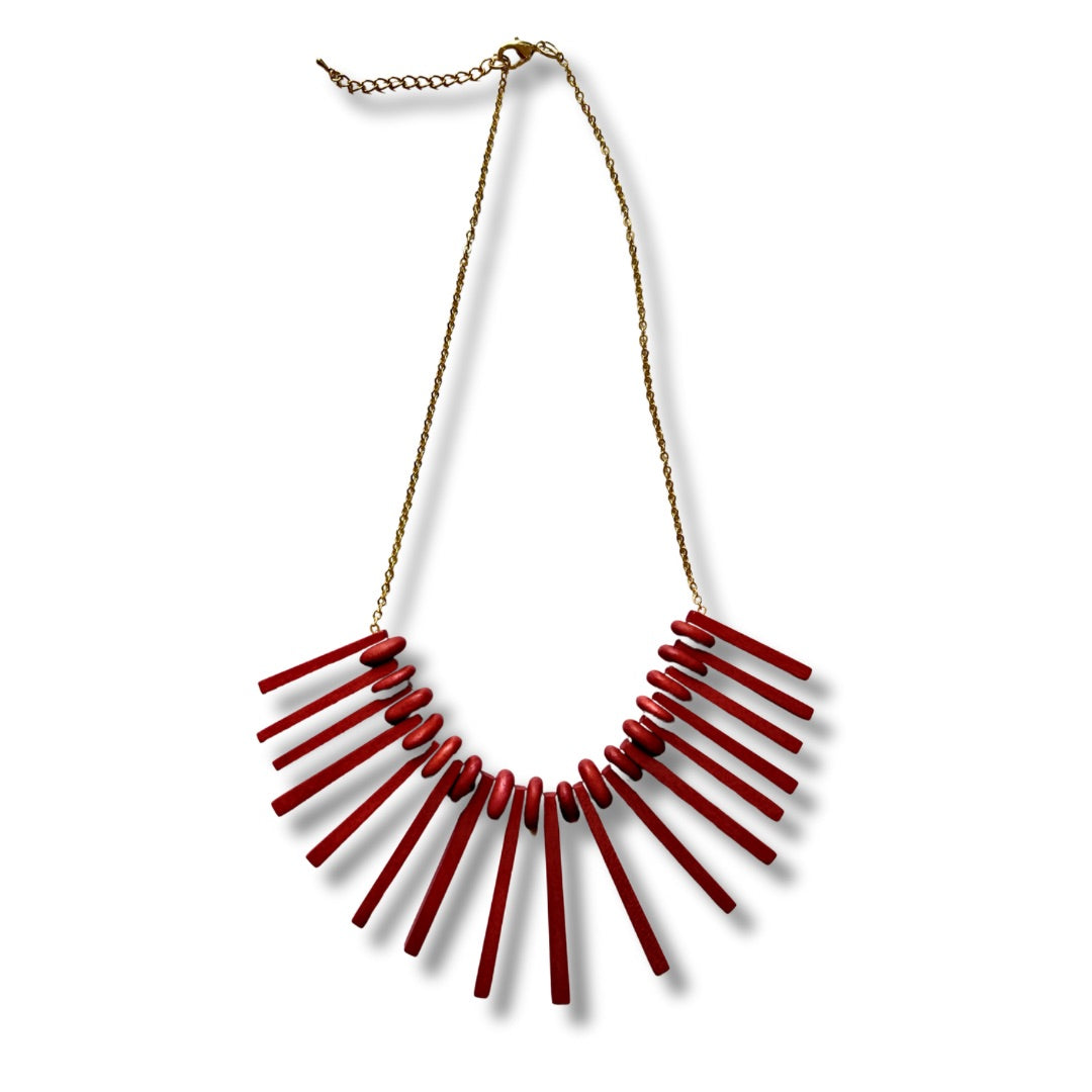 Collana statement legno, leggera, regolabile Cleo-collana-EW-Terra-Bijondo