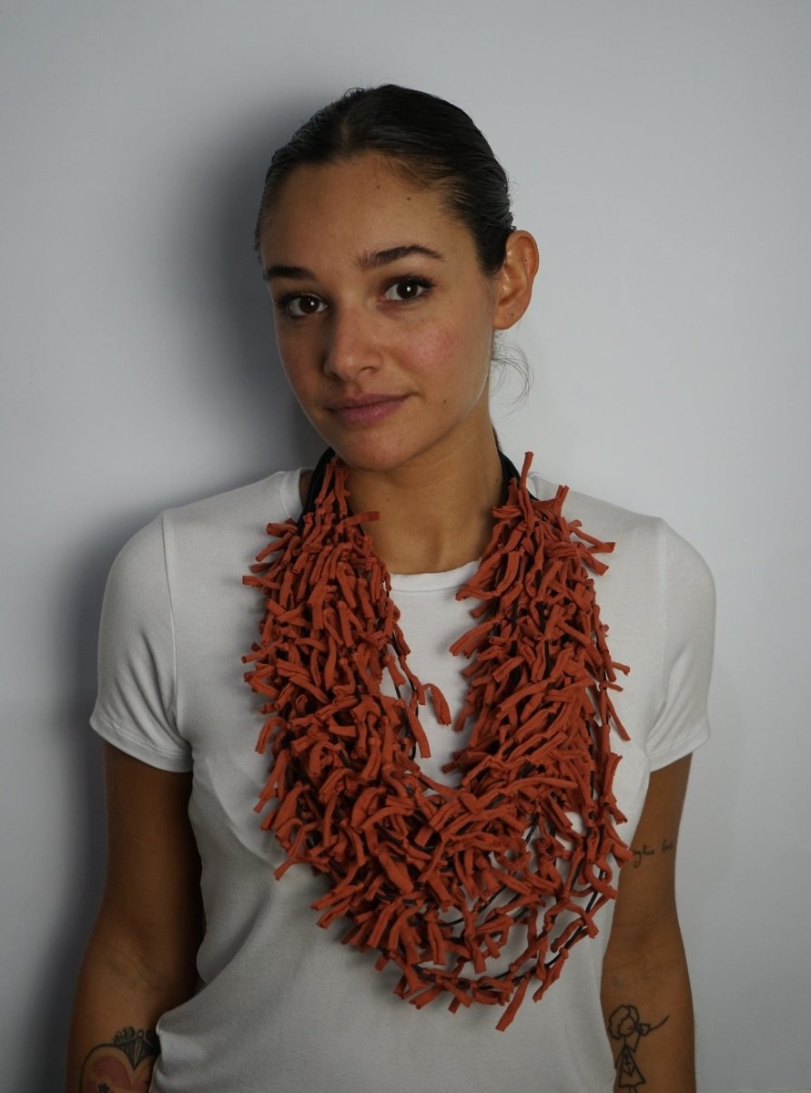 Collana tessuto Tonga Big - ruggine - Bijondo