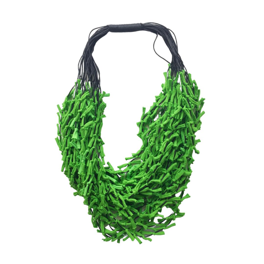 Collana tessuto Tonga Big - verde - Bijondo