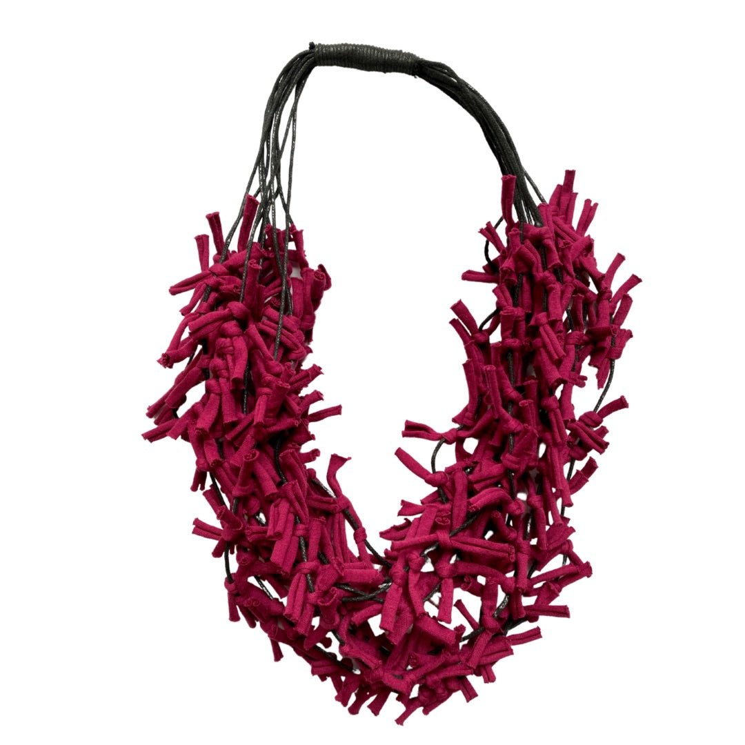 Collana tessuto Tonga Medium - bordeaux - Bijondo