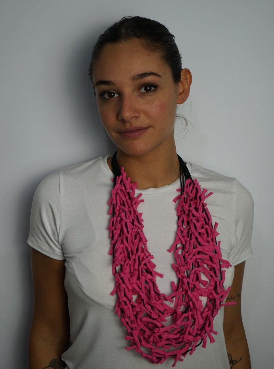Collana tessuto Tonga Medium - rosa - Bijondo