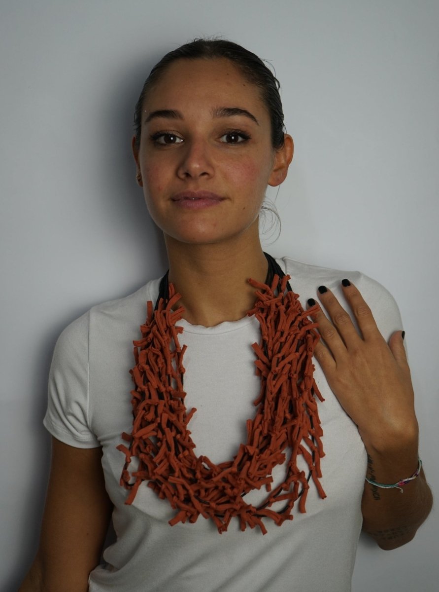 Collana tessuto Tonga Medium - ruggine - Bijondo
