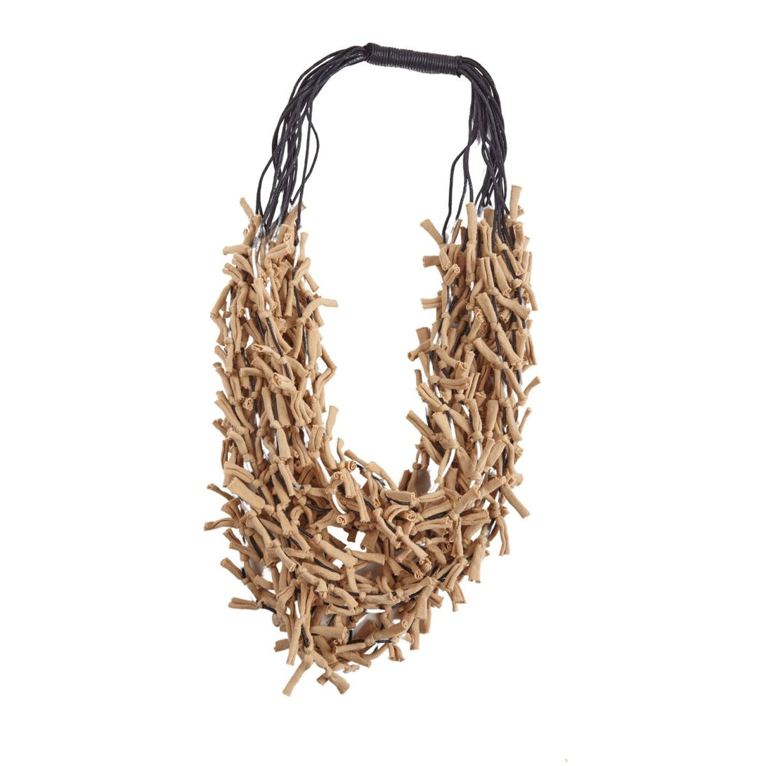 Collana tessuto Tonga Medium - sabbia - Bijondo