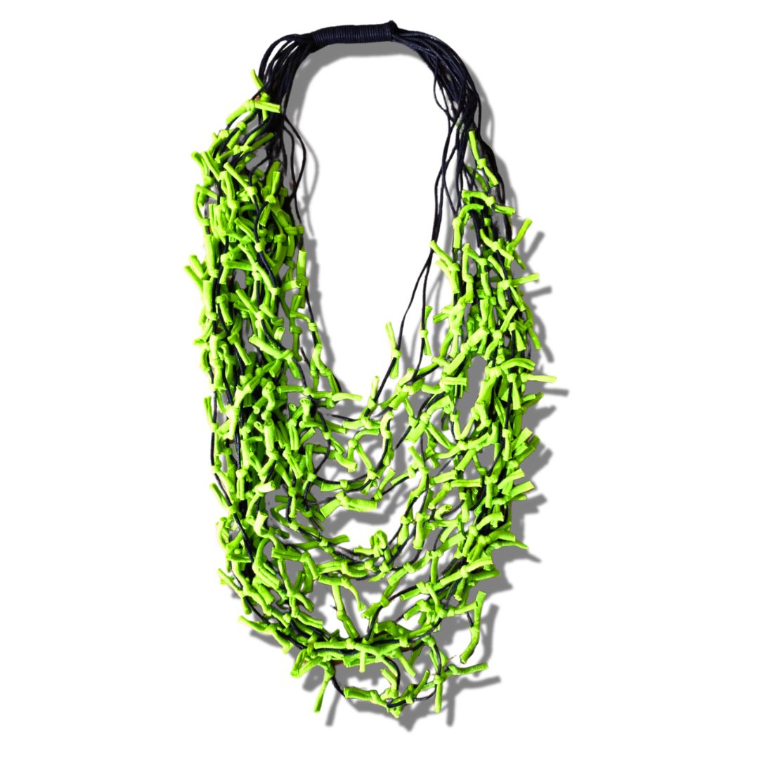 Collana tessuto Tonga Medium-collana-EW-verde-Bijondo
