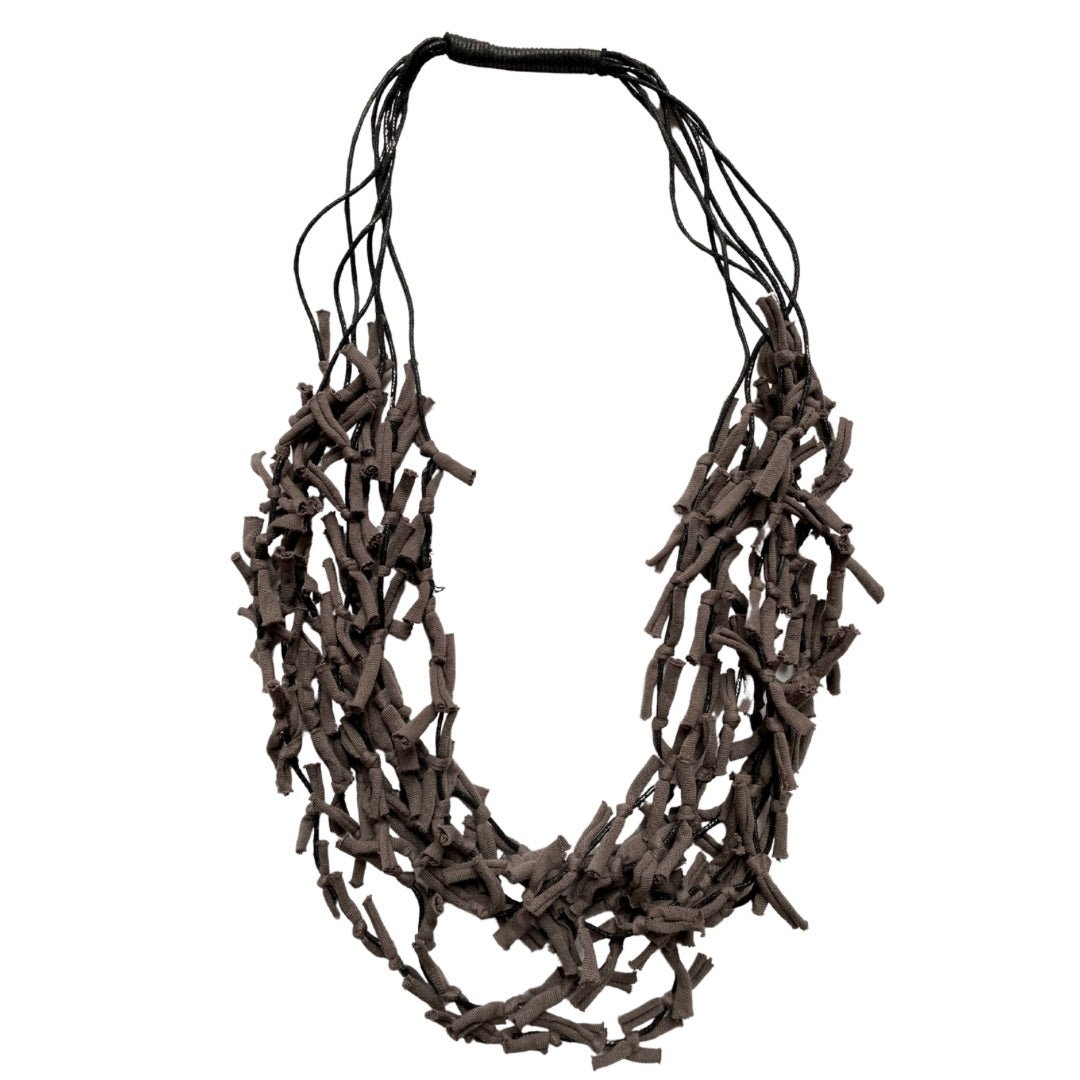 Collana tessuto Tonga - antracite - Bijondo