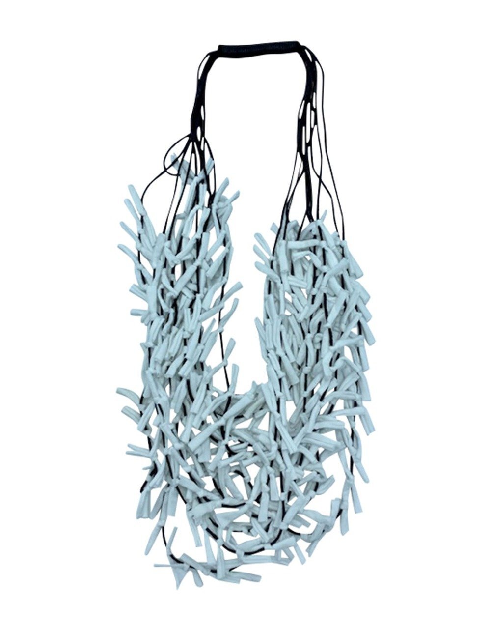 Collana tessuto Tonga - bianco - Bijondo