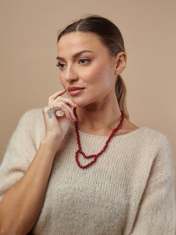 Collane perline di legno Coeur-collana-Bijondo-Rosso-Bijondo