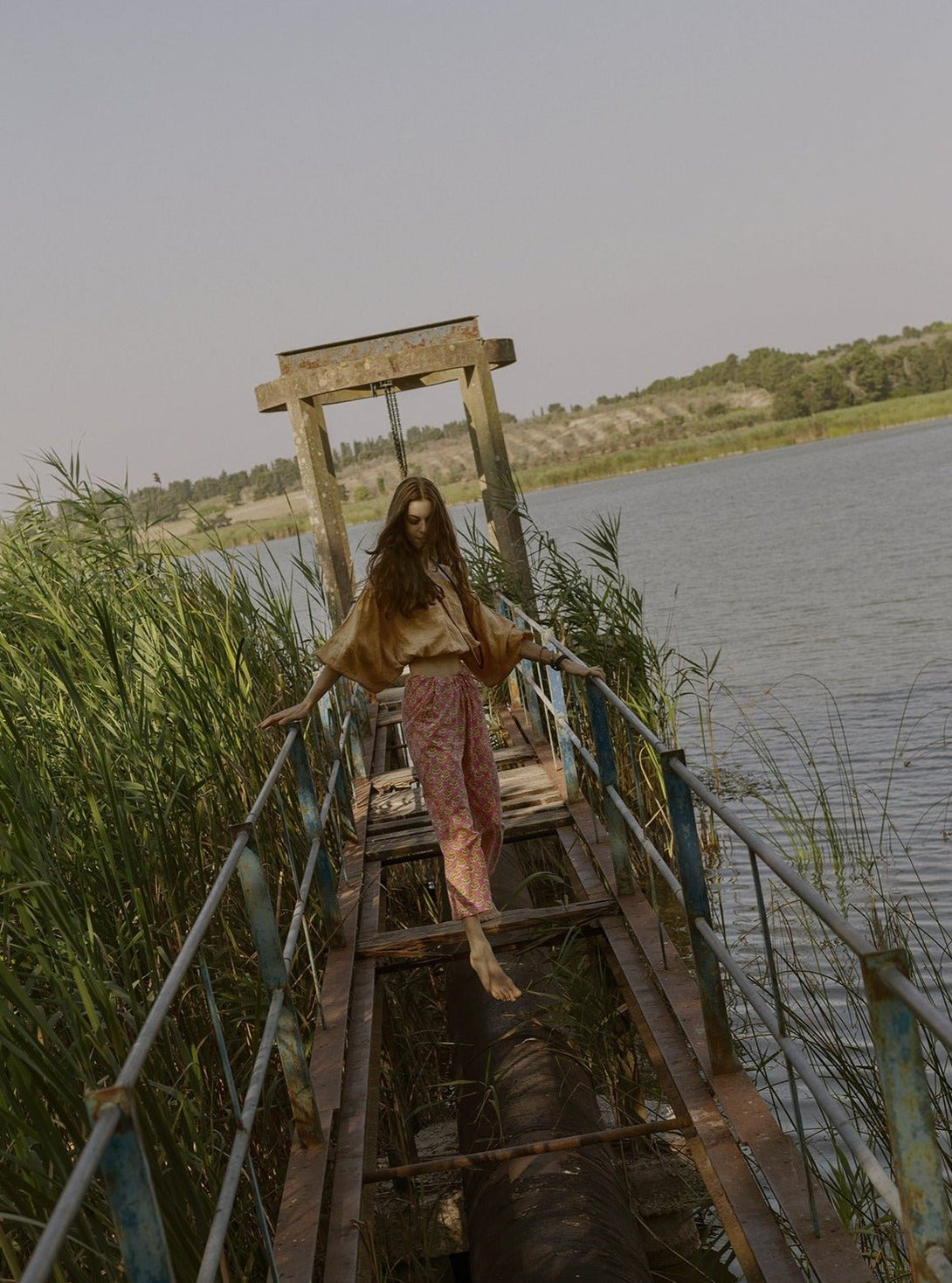 Crop Top Cotone Anju - lino beige - Bijondo