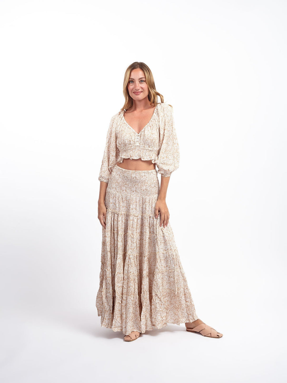 Crop Top scollo bardot e maniche a sbuffo Doroty-bianco-S-M-Bijondo