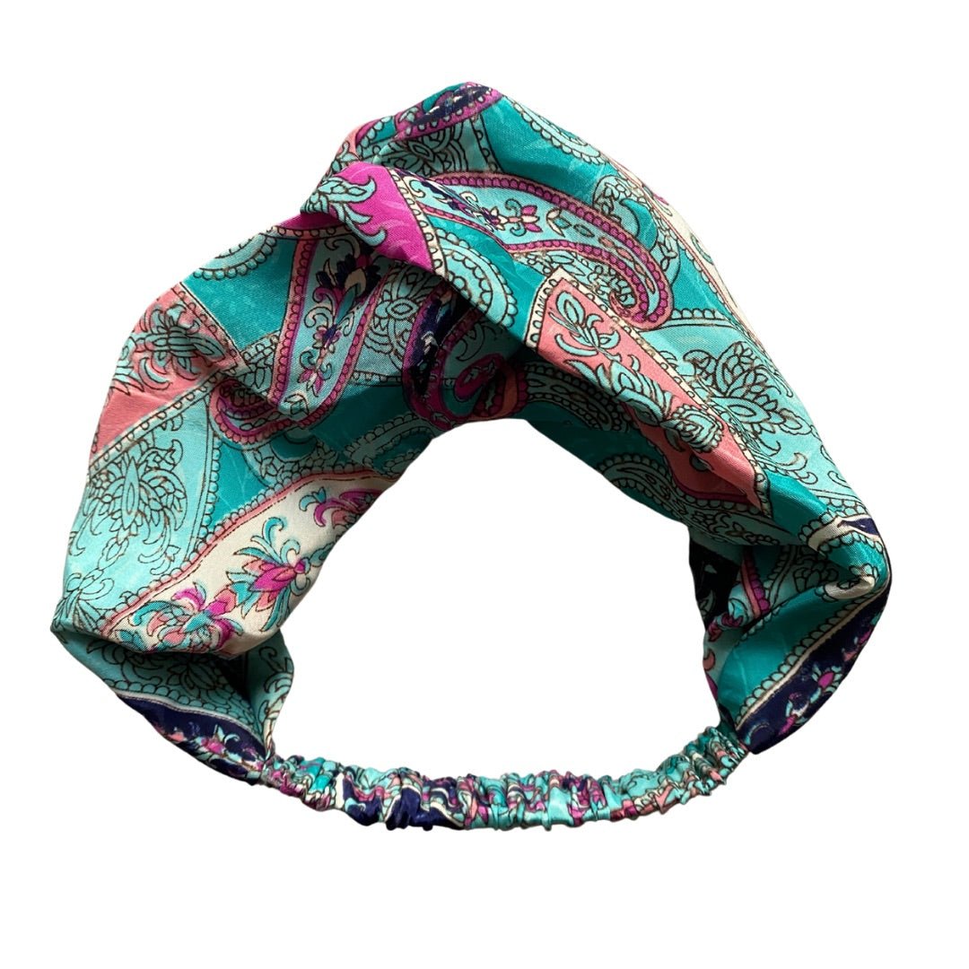 Fascia Turbante Seta - verde - Bijondo