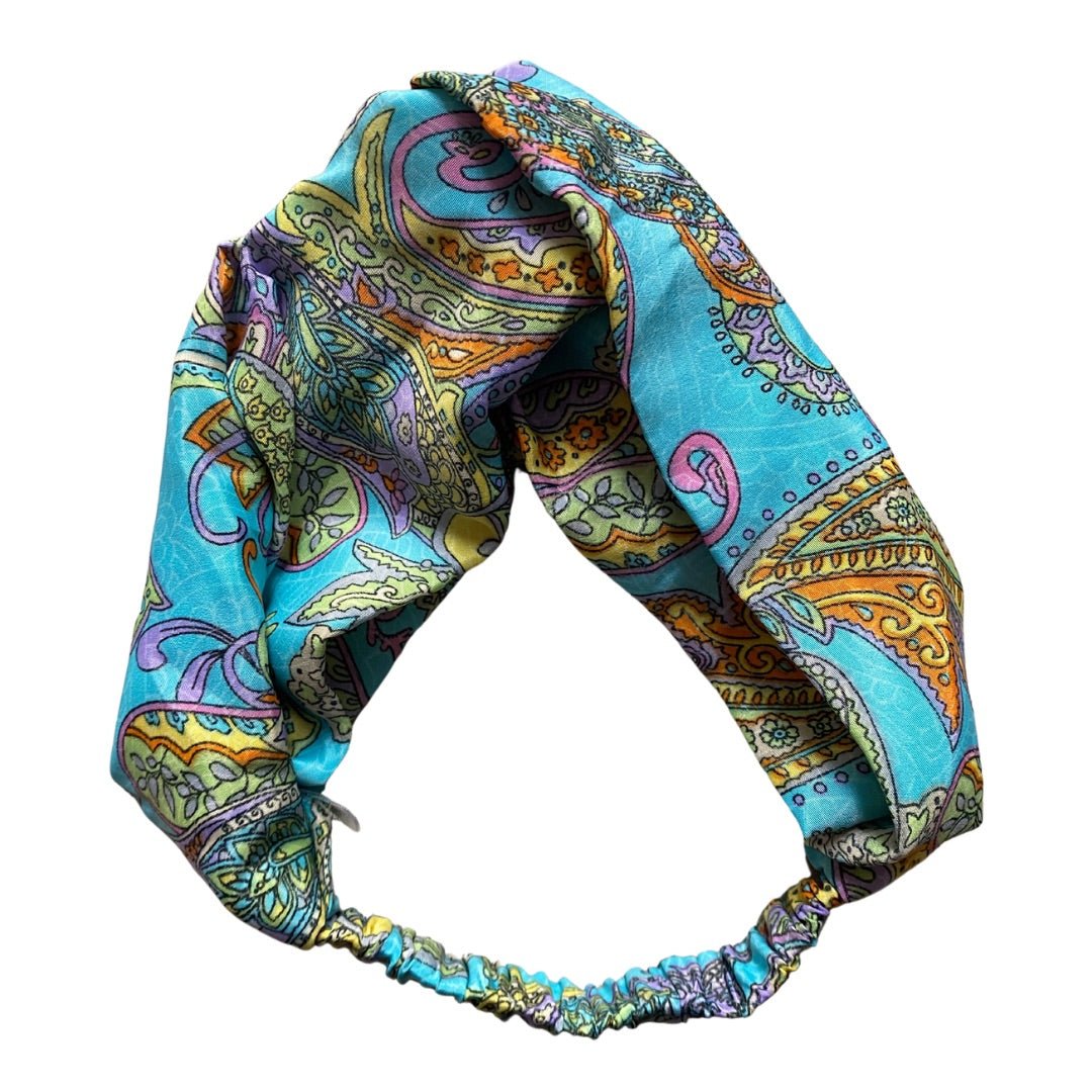 Fascia Turbante Seta - celeste - Bijondo