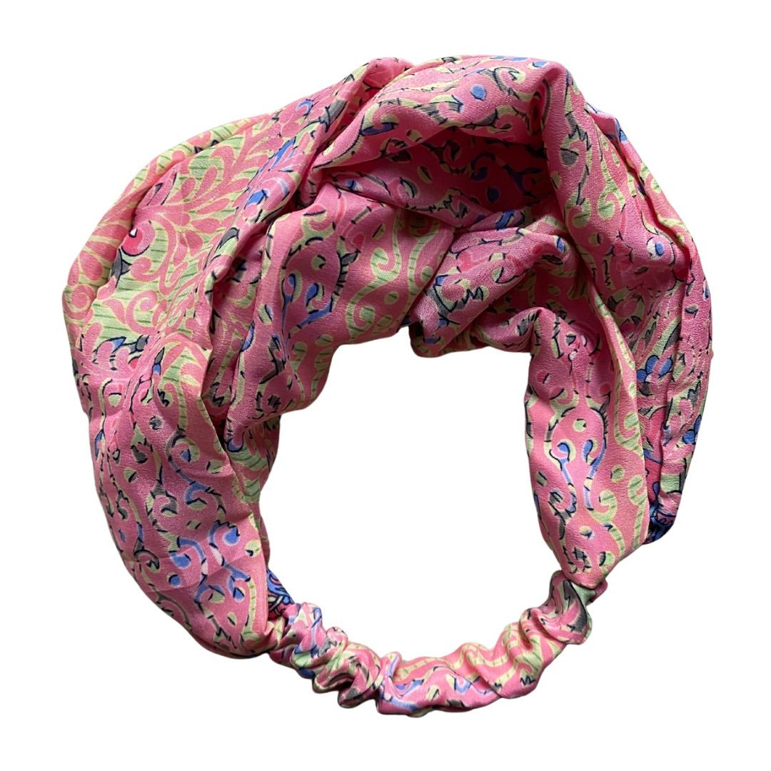 Fascia Turbante Seta - rosa - Bijondo