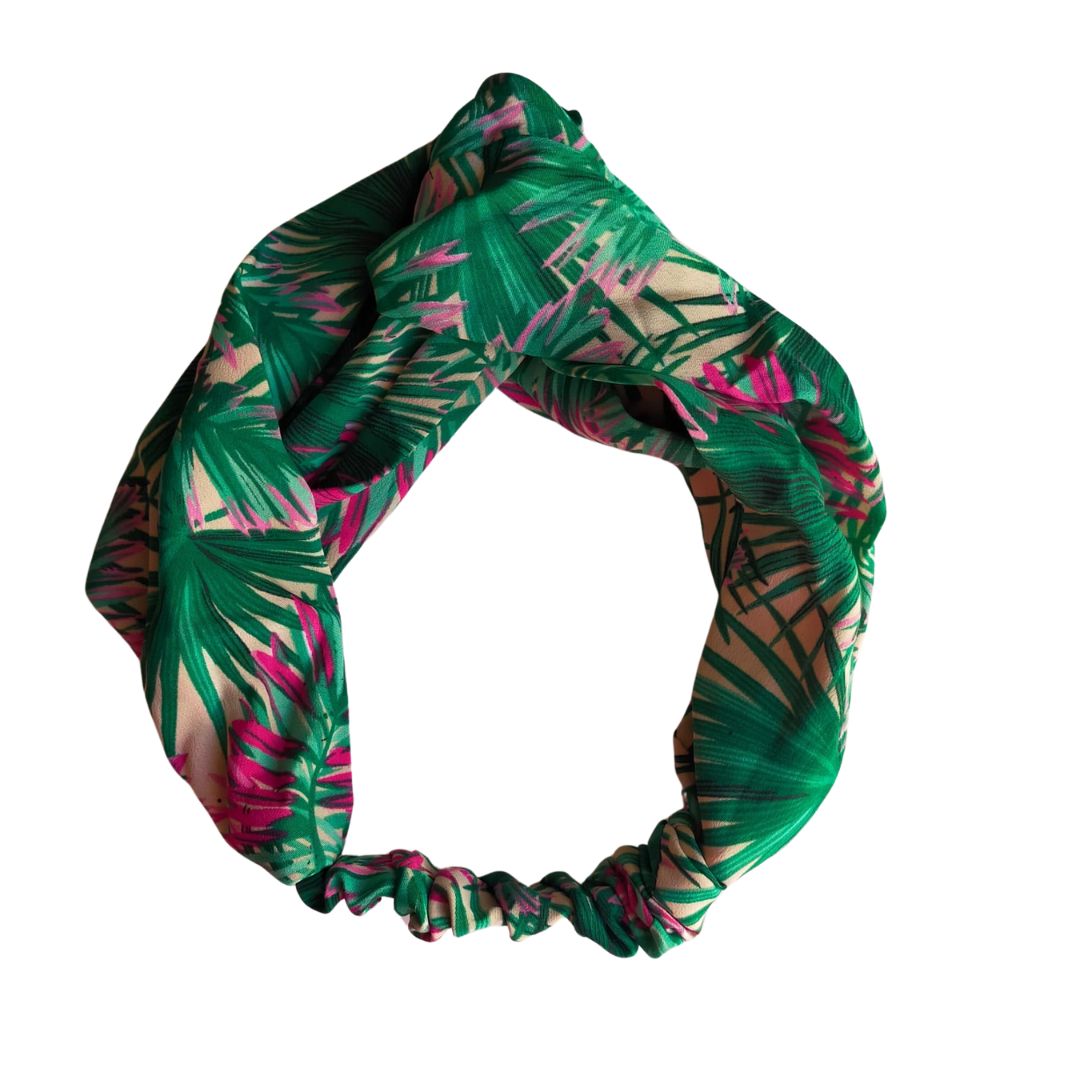 Fascia Turbante Seta-verde-Bijondo