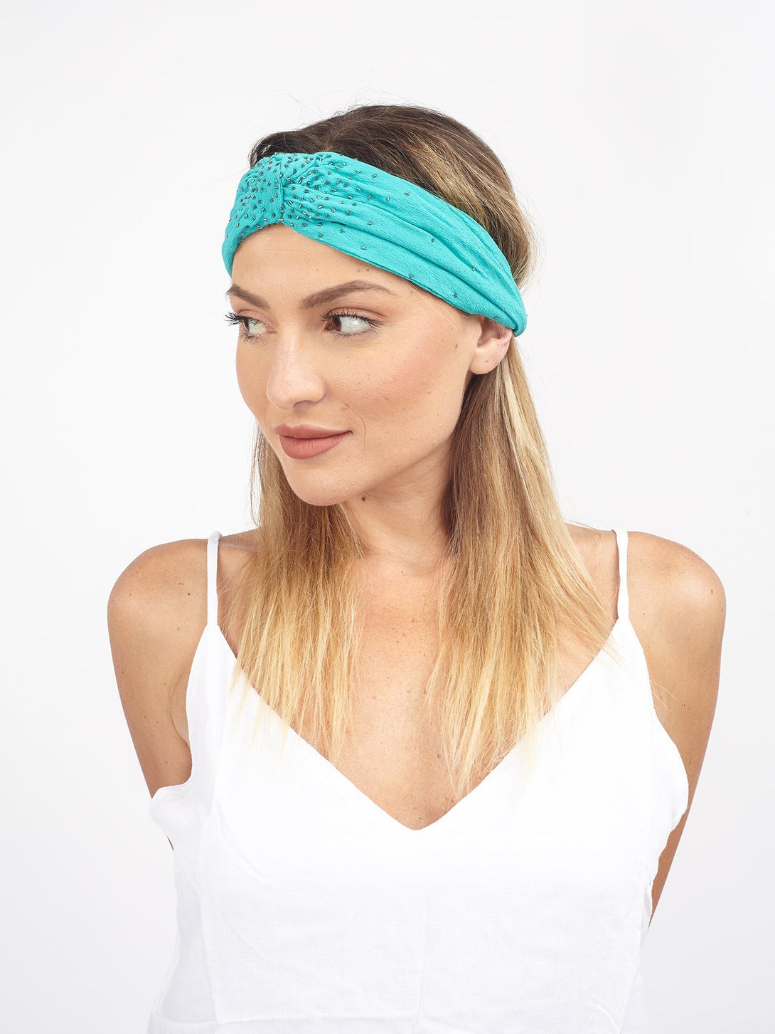 Fascia capelli con dettaglio strass Cloe - nocciola - Bijondo