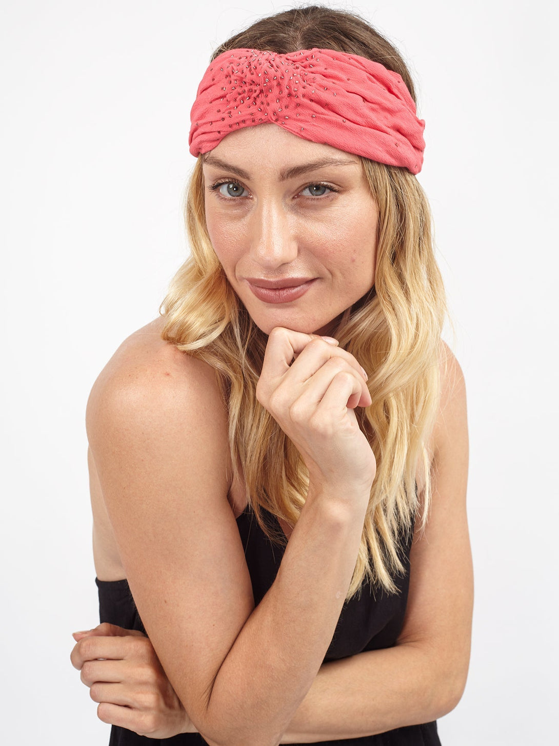 Fascia capelli con dettaglio strass Cloe - nocciola - Bijondo