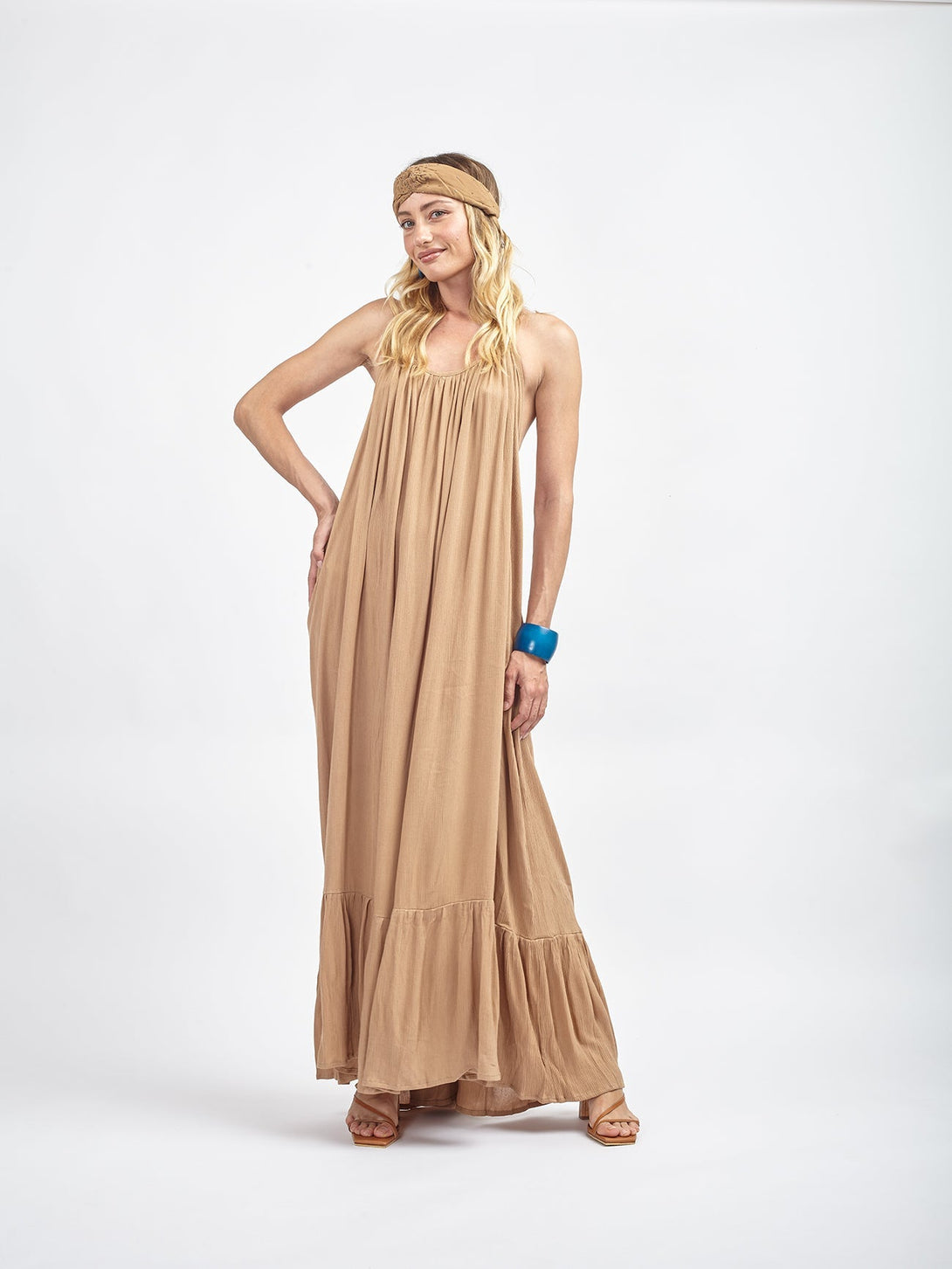 Fascia capelli con dettaglio strass Cloe - nocciola - Bijondo