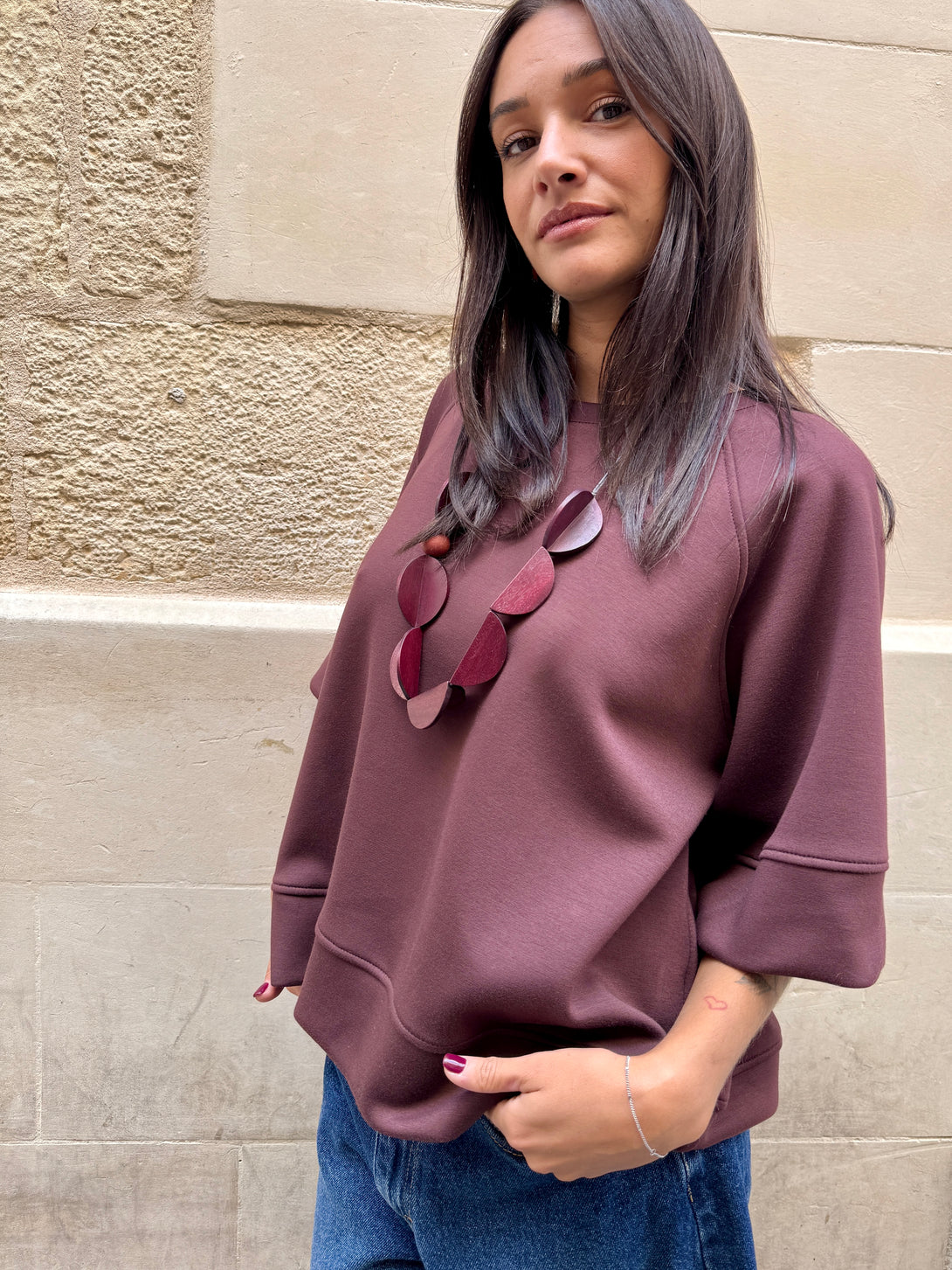 Felpa neoprene Chrissy-Maglia-Bijondo-Bijondo