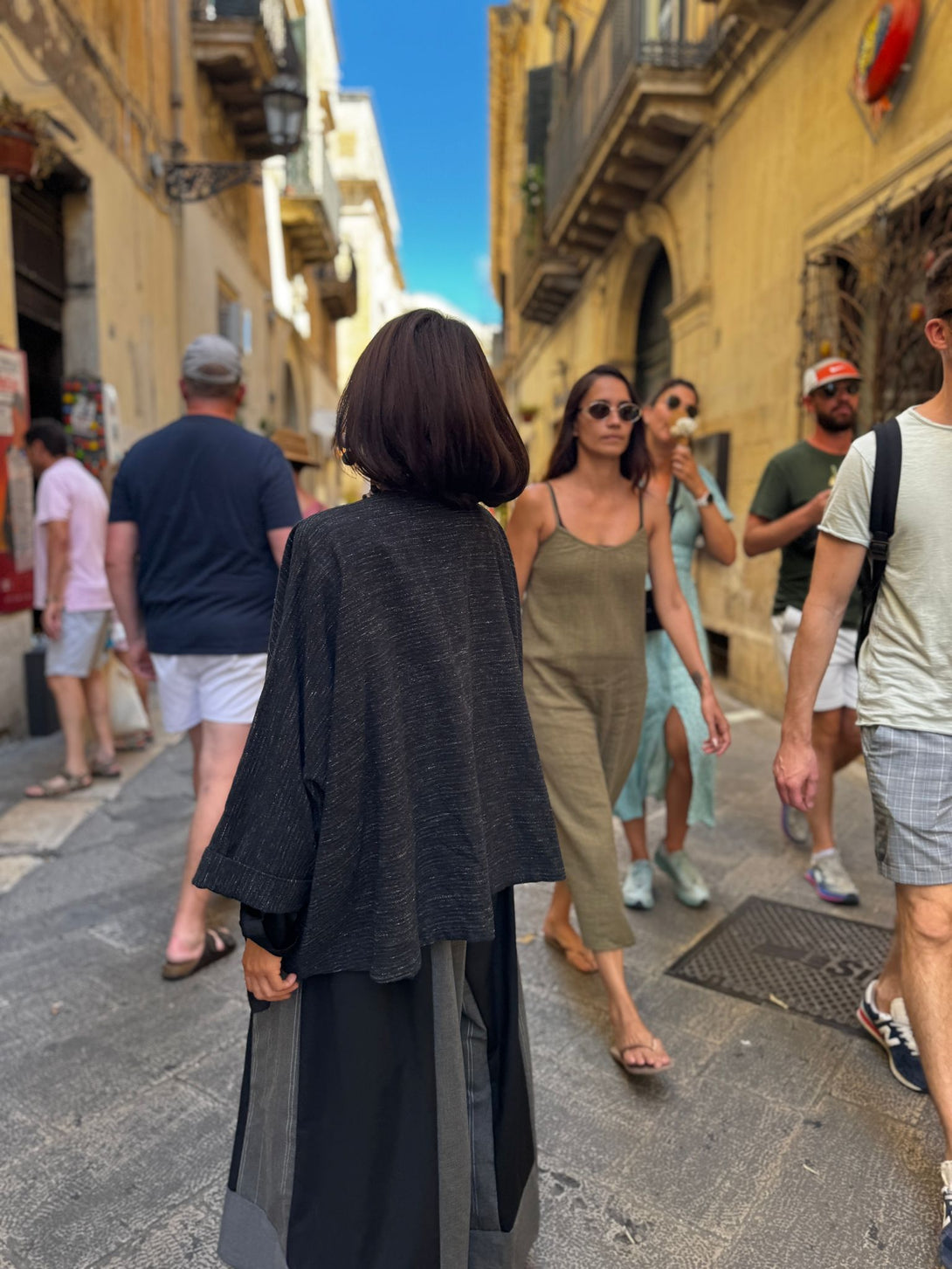 Giacca Cardigan oversize dettaglio volant Charlotte-giacca-Bijondo-Bijondo