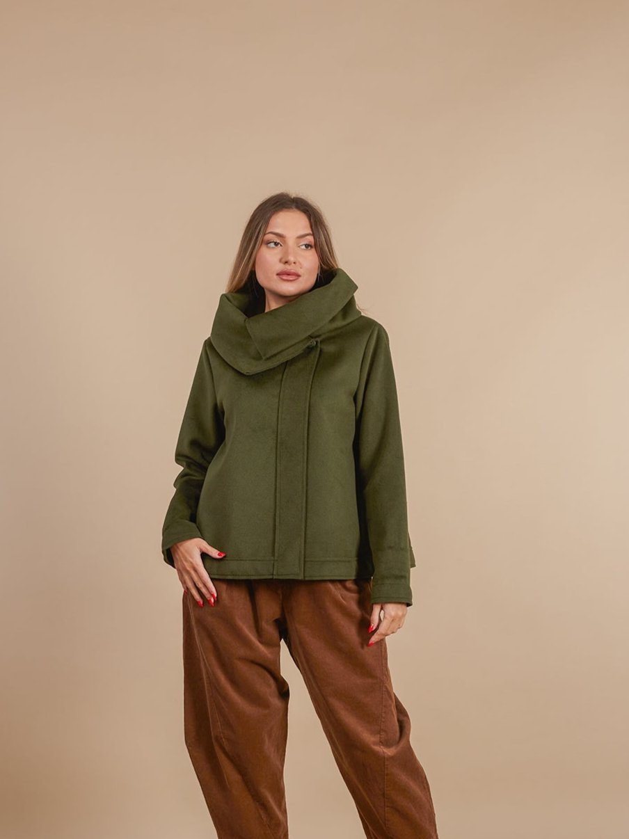 Giacca corta comfy Talulla-giacca-Bijondo-Salvia-taglia unica-Bijondo