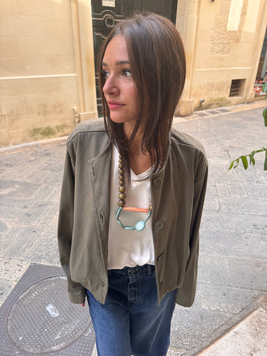 Giacca dainetto palloncino Ursula-Giacca-Bijondo-Verde-S-Bijondo