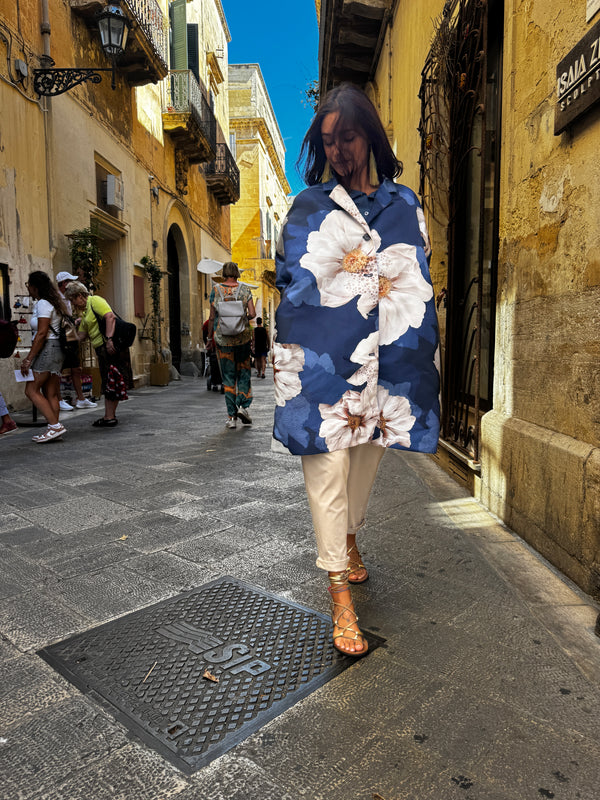 Giacca over fantasia collo a punta Cartisia-Giacca-Bijondo-Bijondo