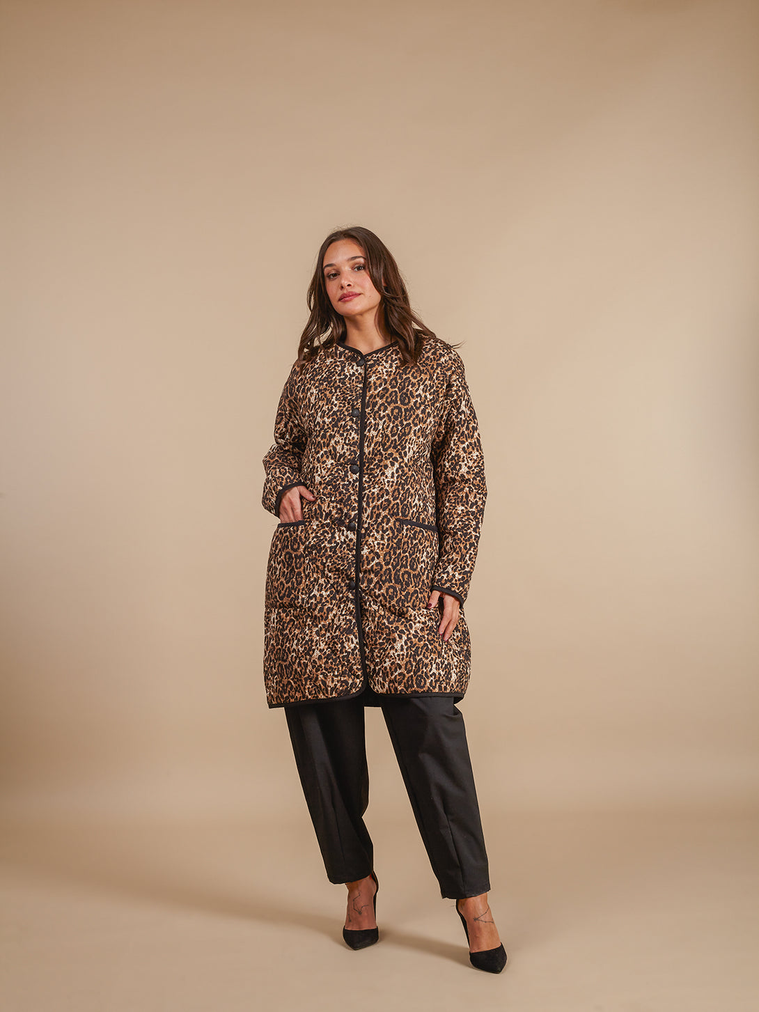 Giacca trapuntata animalier Monica-giacca-Bijondo-Leopardato-S-Bijondo