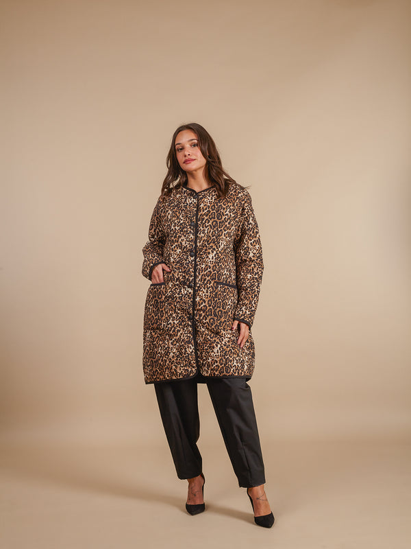 Giacca trapuntata animalier Monica-giacca-Bijondo-Leopardato-S-Bijondo