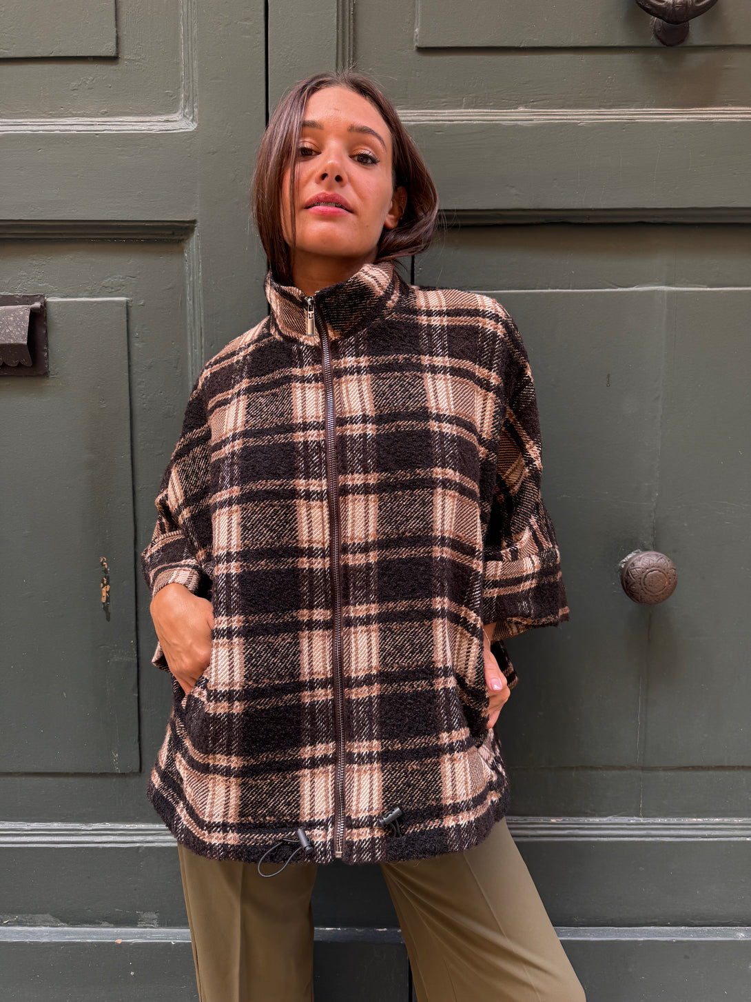 Giacca zip lacci fondo Eleanor-giacca-Bijondo-Bijondo