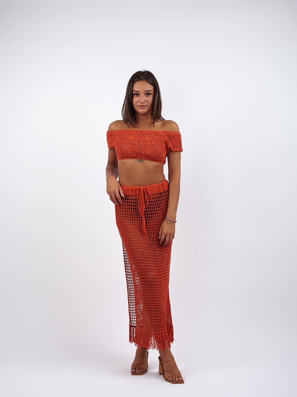 Gonna Crochet Ivy - arancione - Bijondo