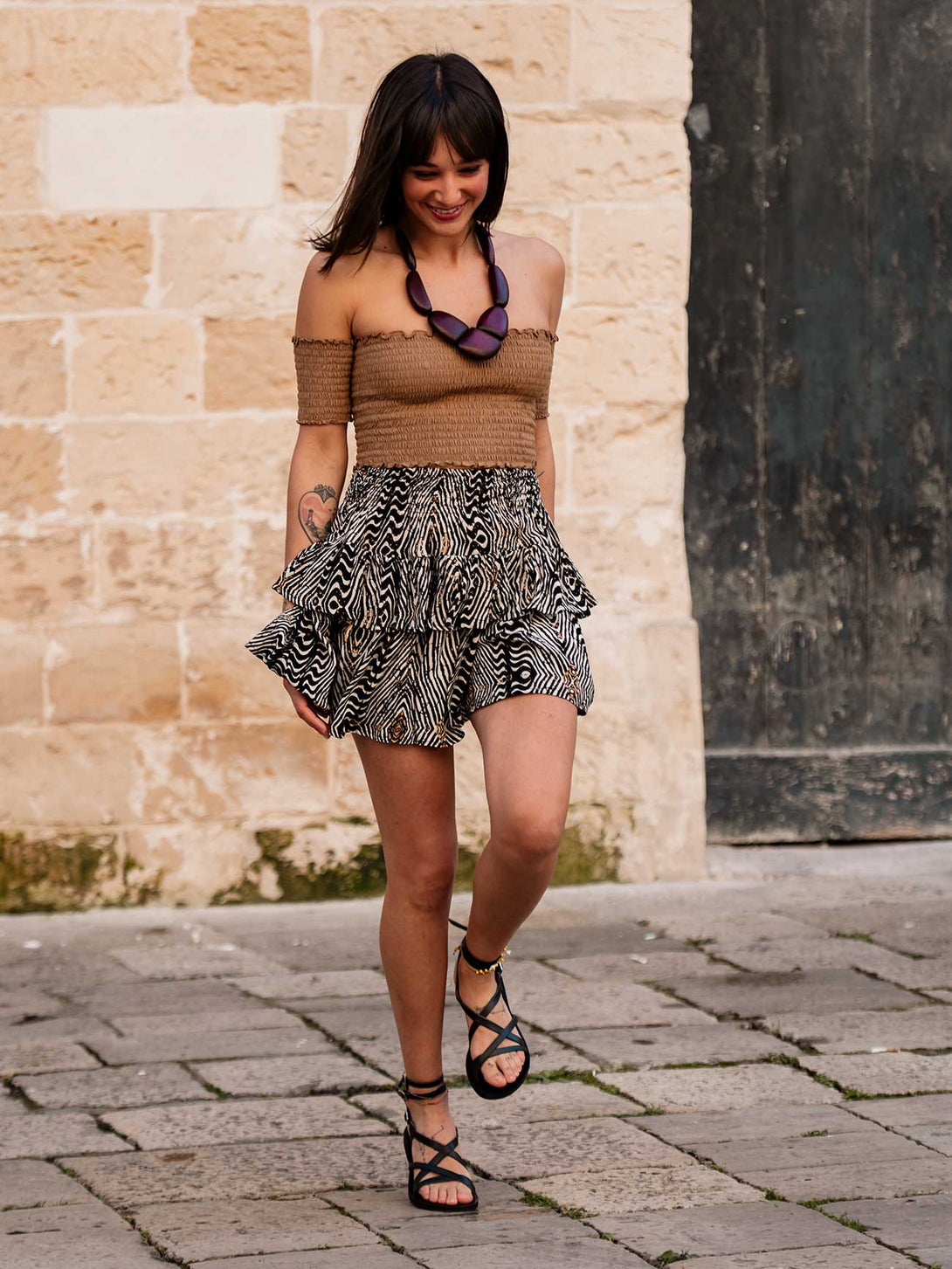 Gonna corta a balze Laura-Gonna-Bijondo-Bijondo