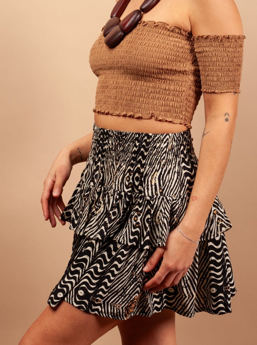 Gonna corta a balze Laura-Gonna-Bijondo-nero-L-XL-Bijondo