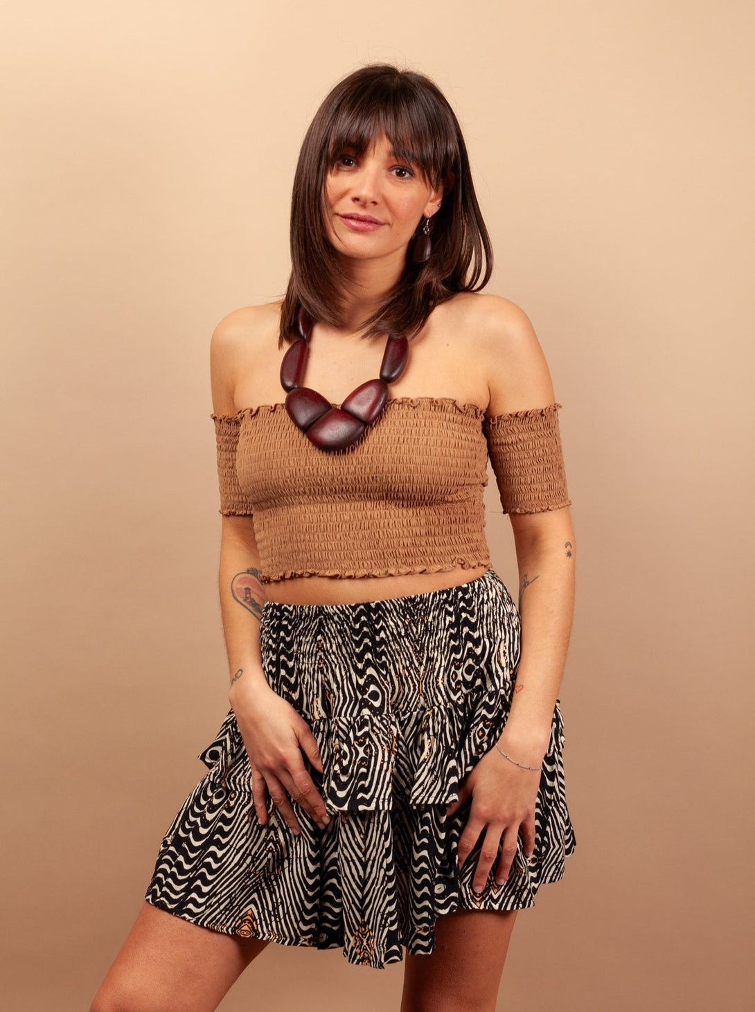 Gonna corta a balze Laura-Gonna-Bijondo-nero-S-M-Bijondo