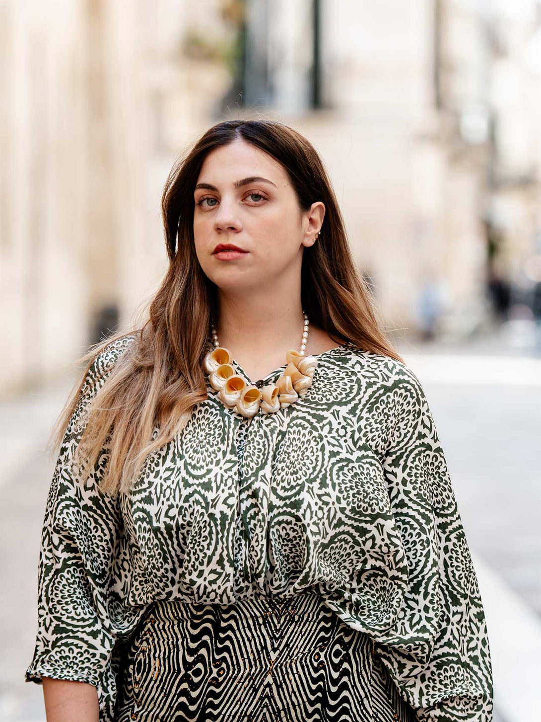 Gonna corta a portafoglio stampa Boho Estelle in Rayon-Gonna-Bijondo-Bijondo