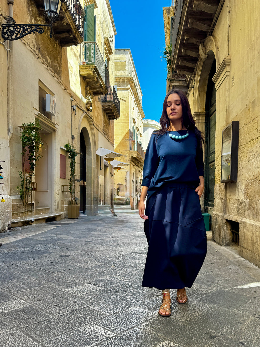 Gonna in felpa con elastico Rowan-Gonna-Bijondo-Bijondo