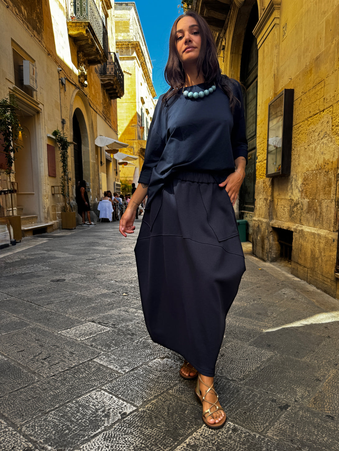 Gonna in felpa con elastico Rowan-Gonna-Bijondo-Bijondo