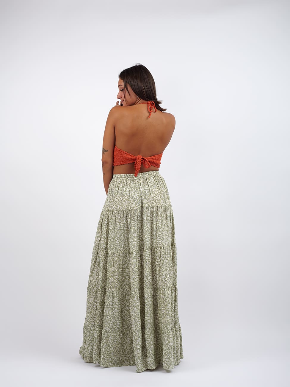 Gonna Olivia - verde - Bijondo