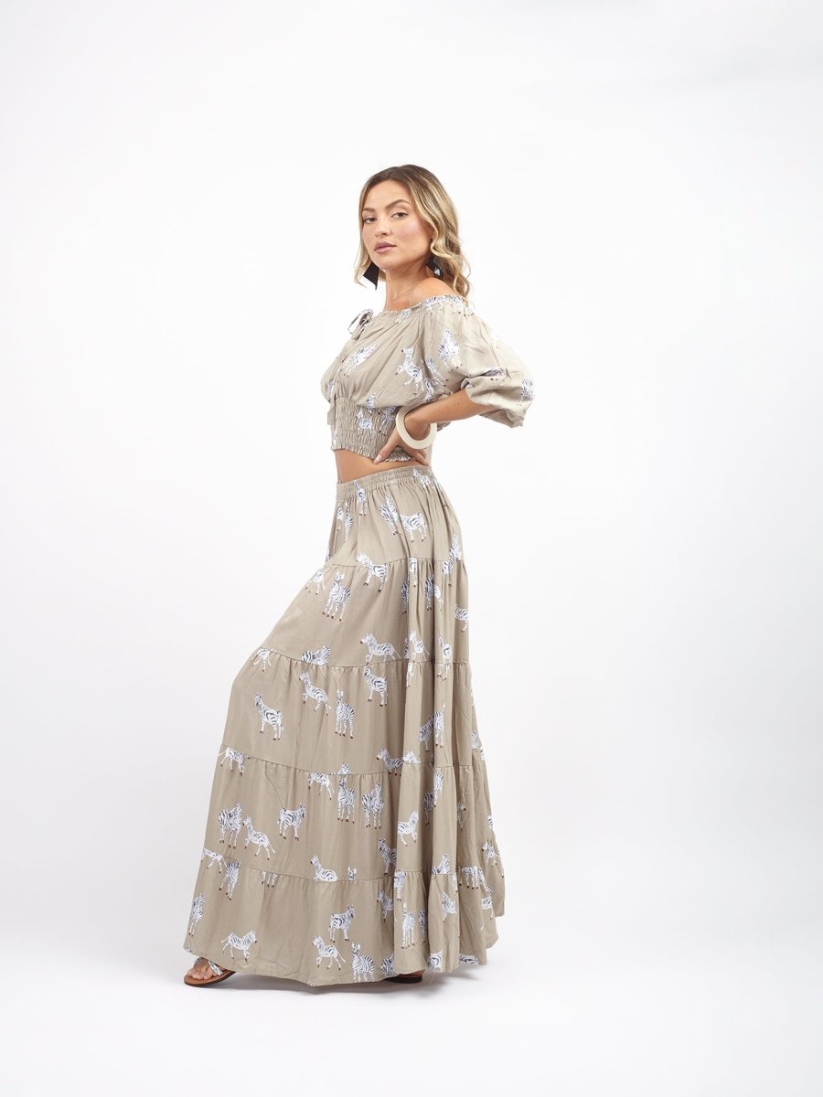 Gonna Olivia - verde - Bijondo