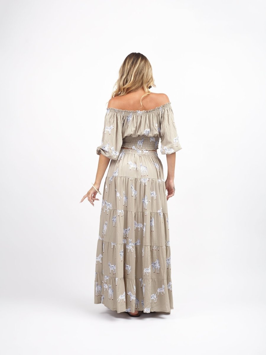 Gonna Olivia - verde - Bijondo