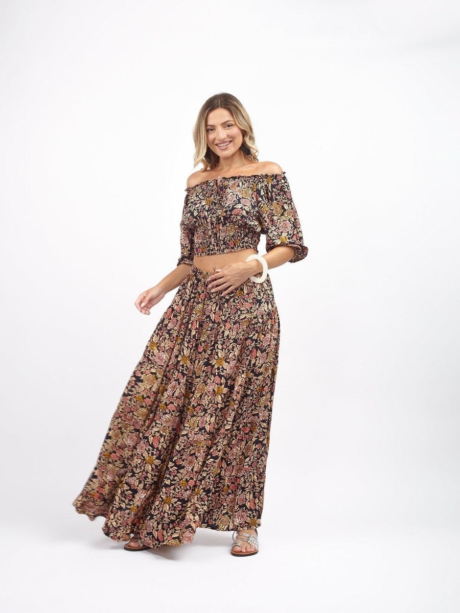 Gonna Olivia - verde scuro - Bijondo