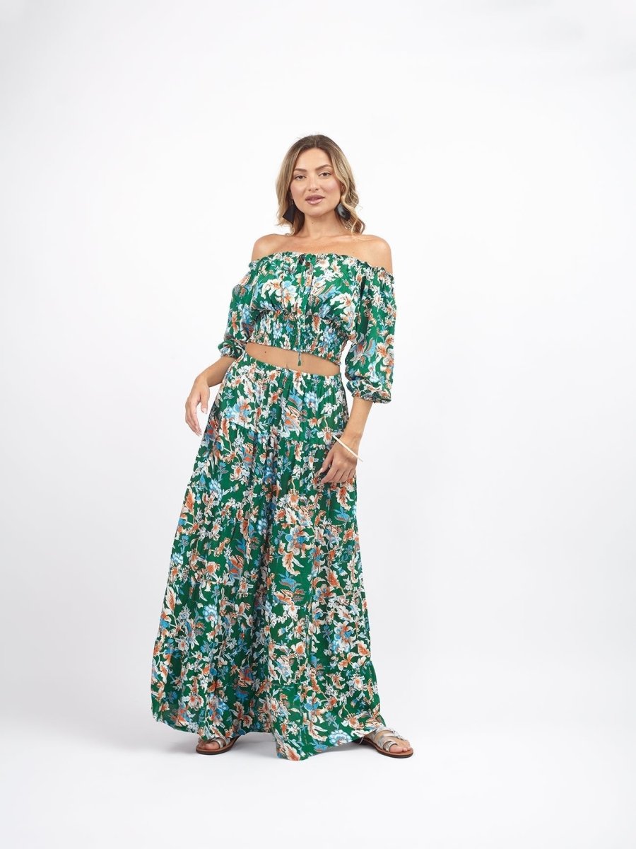 Gonna Olivia - verde scuro - Bijondo