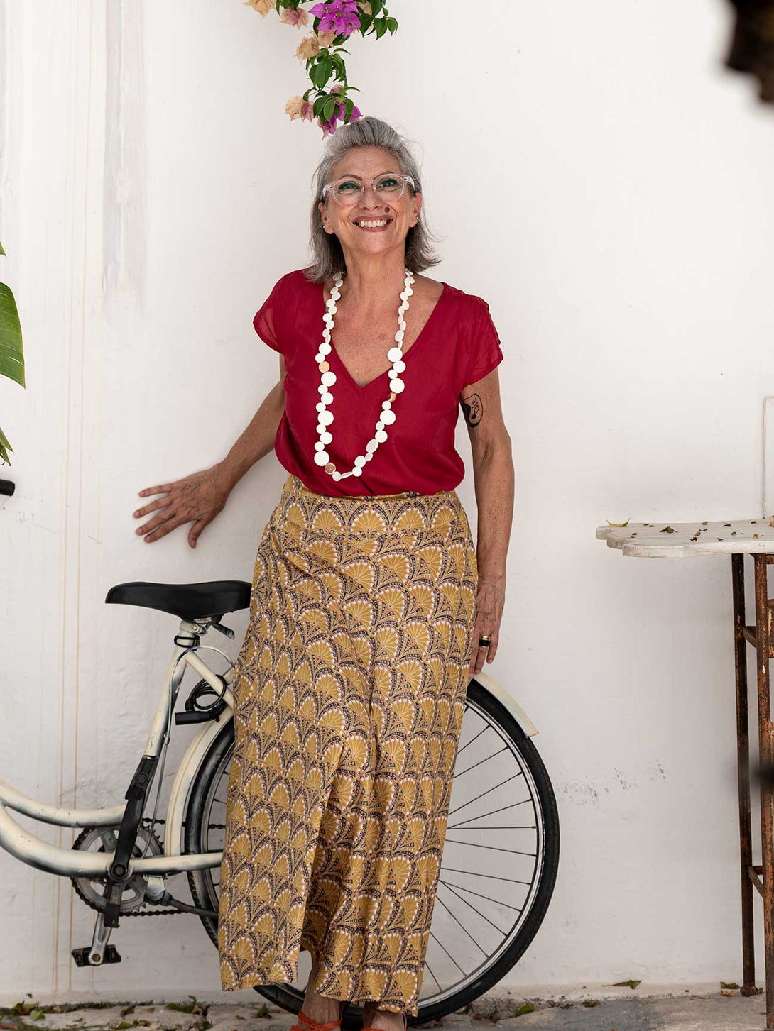 Gonna lunga viscosa Ellie-Gonna-Bijondo-Giallo-taglia unica-Bijondo