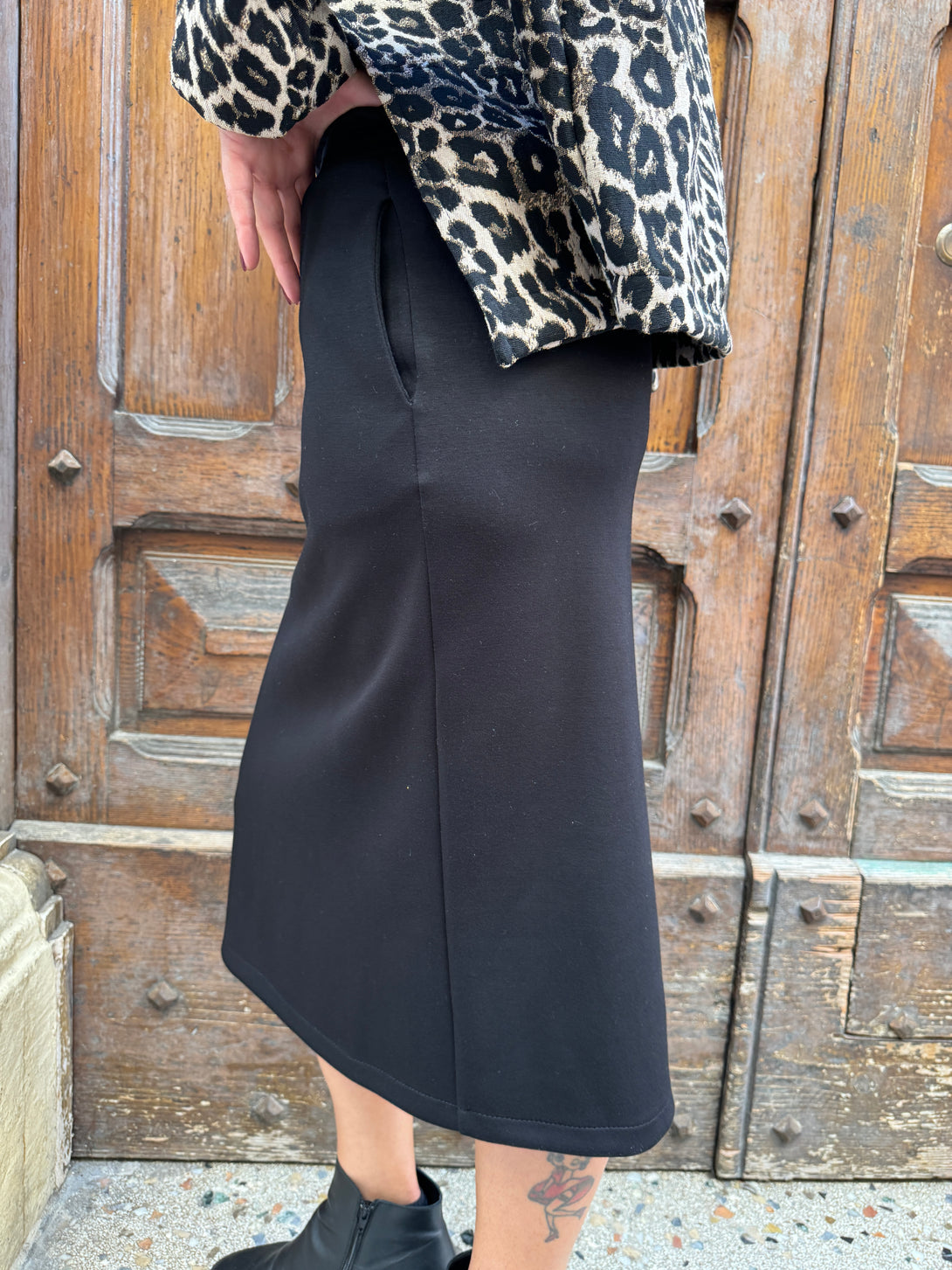 Gonna neoprene Chrissy-Gonna-Bijondo-Nero-S-Bijondo