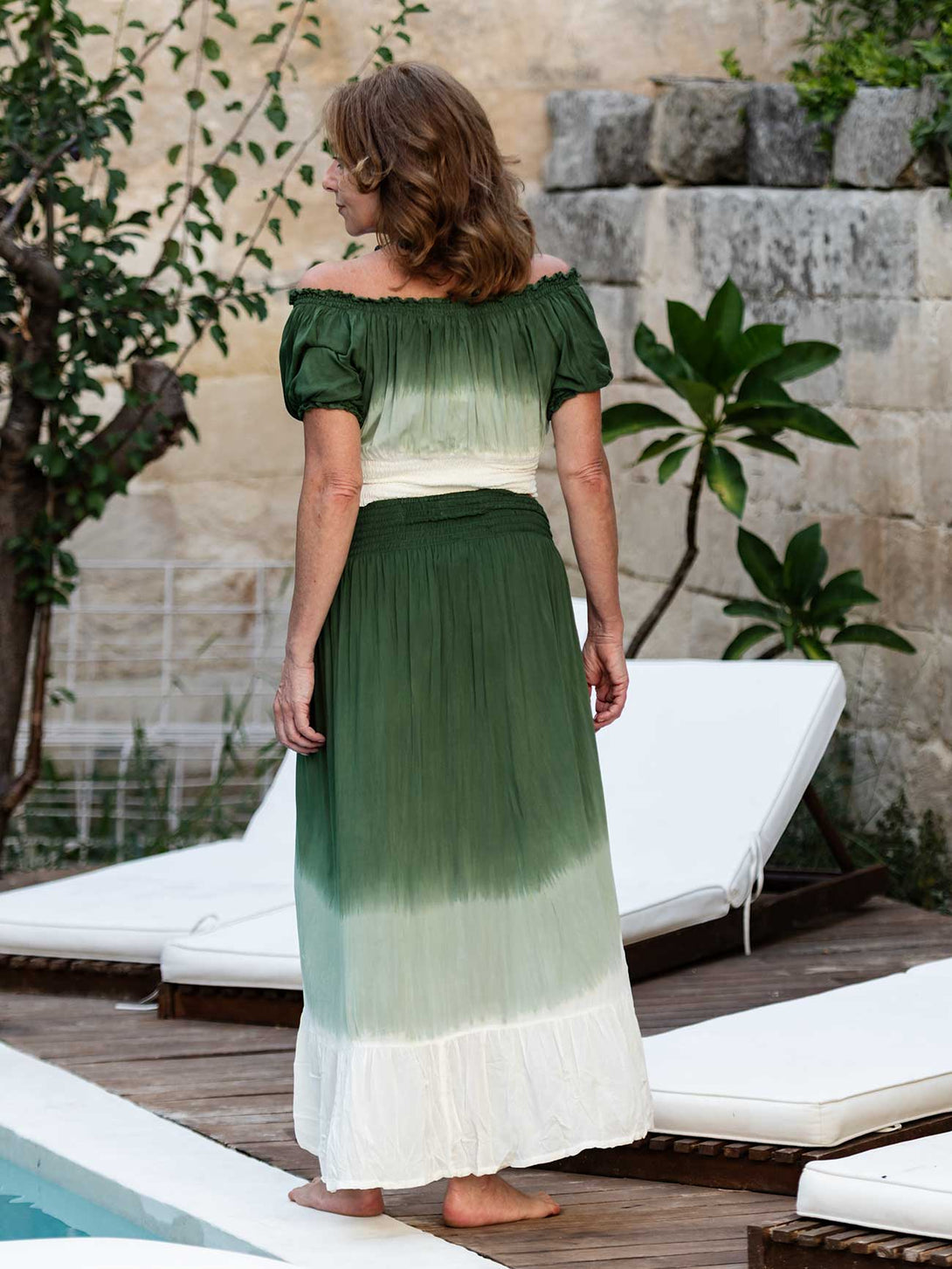 Gonna rayon con bottoni di madreperla Silke-Gonna-Bijondo-Bijondo