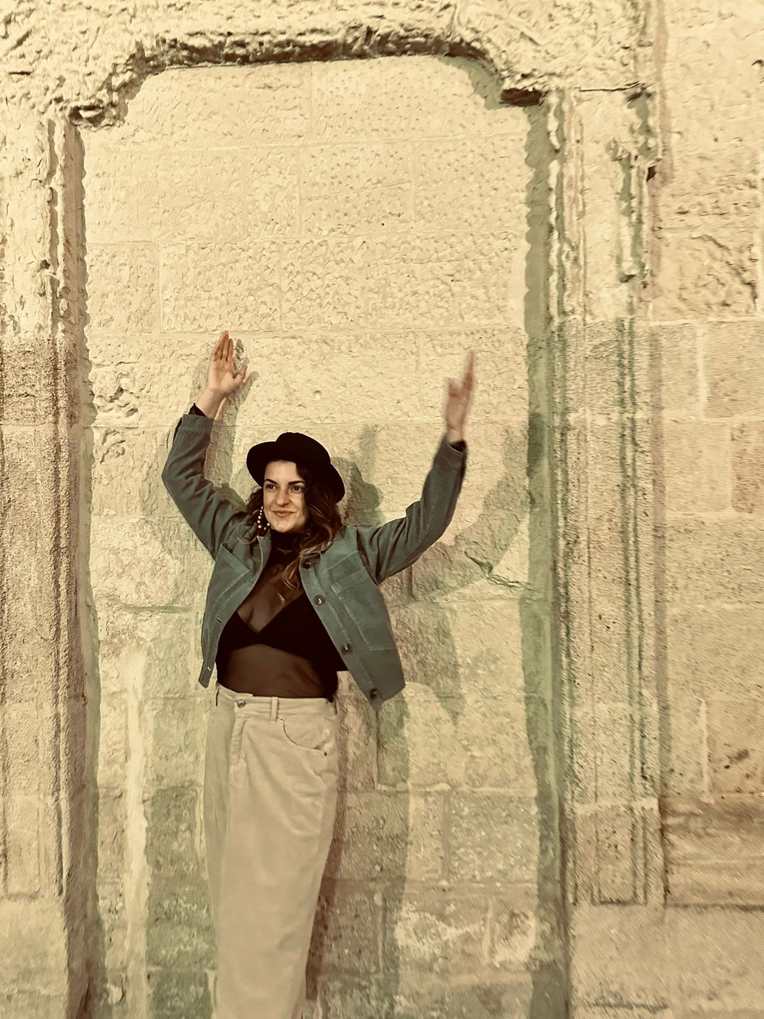 Gonna velluto cotone spacco frontale Kate-beige-XS-Bijondo