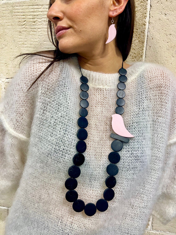 Collana legno regolabile Bird