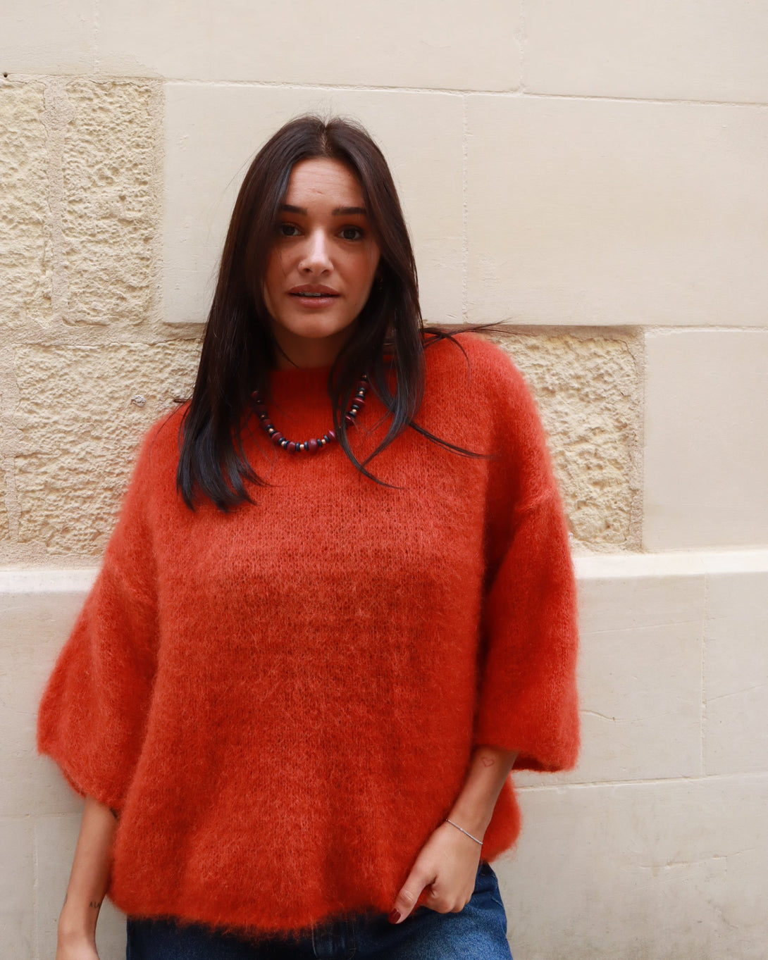 Maglione kid mohair Azzurra-Maglione-Bijondo-Bijondo