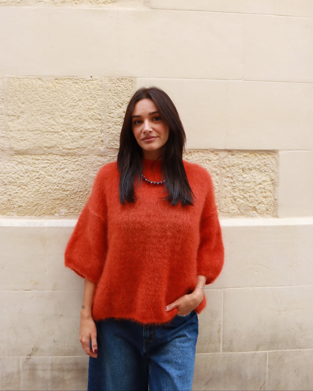 Maglione kid mohair Azzurra-Maglione-Bijondo-Bijondo