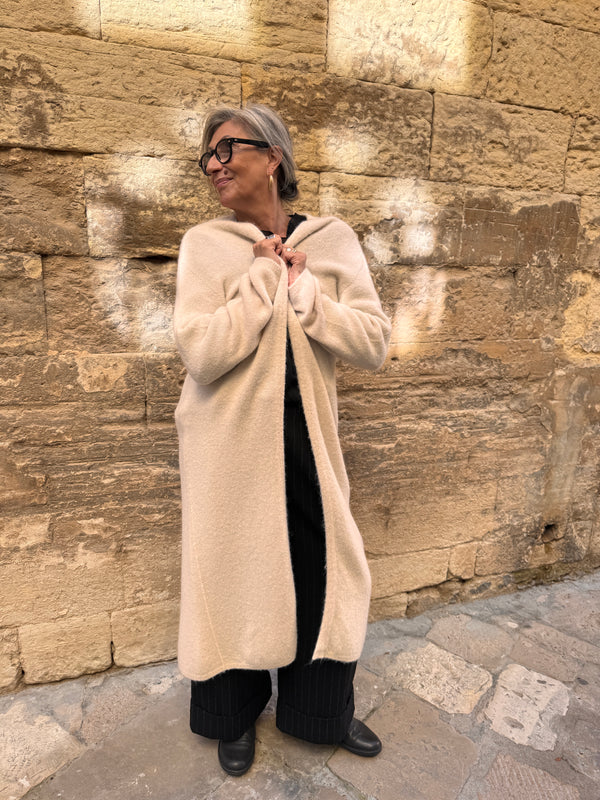 Cardigan lungo in lana alpaca Rita